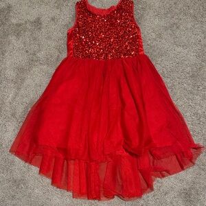 💜 3 for $10 Cat & Jack Shimmering Red Sequin Dress